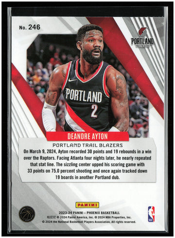 
2023-24 Panini Phoenix #246 Deandre Ayton