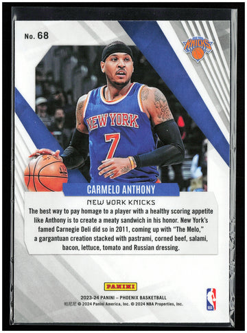 
2023-24 Panini Phoenix #68 Carmelo Anthony