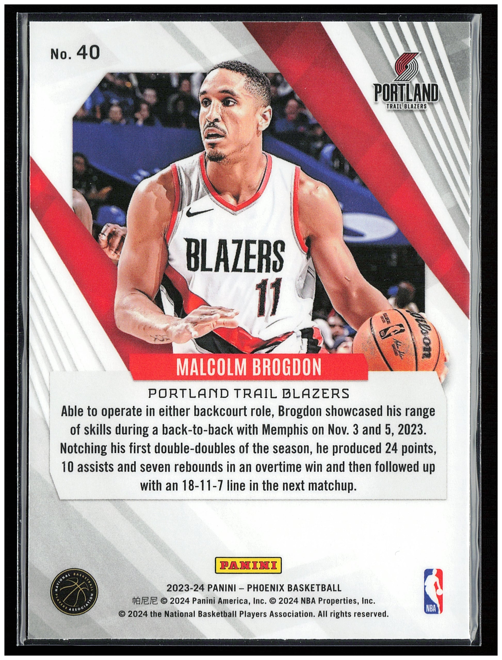 2023-24 Panini Phoenix #40 Malcolm Brogdon