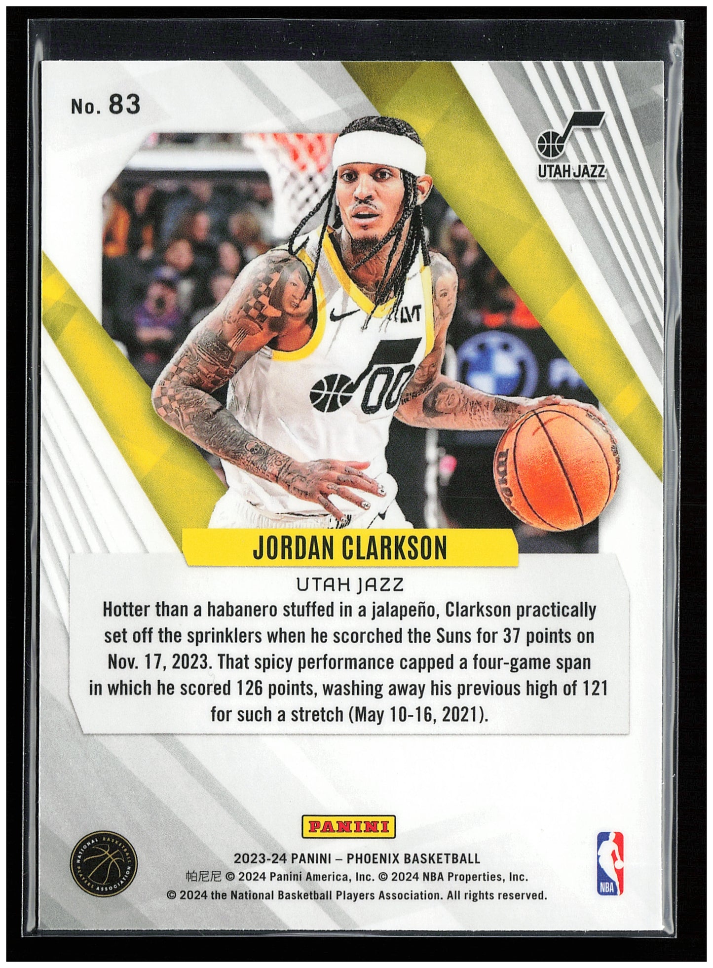 2023-24 Panini Phoenix #83 Jordan Clarkson