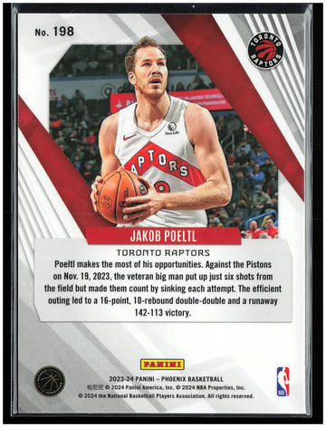
2023-24 Panini Phoenix #198 Jakob Poeltl