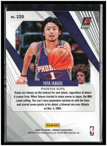 
2023-24 Panini Phoenix #220 Yuta Tabuse