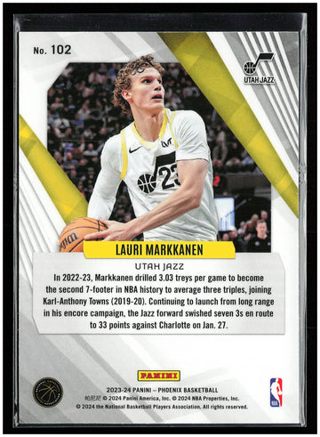 
2023-24 Panini Phoenix #102 Lauri Markkanen