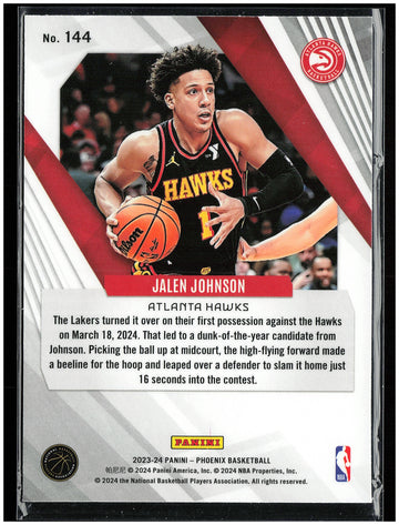 
2023-24 Panini Phoenix #144 Jalen Johnson