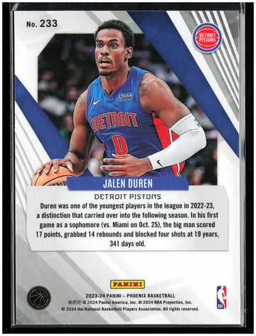 
2023-24 Panini Phoenix #233 Jalen Duren