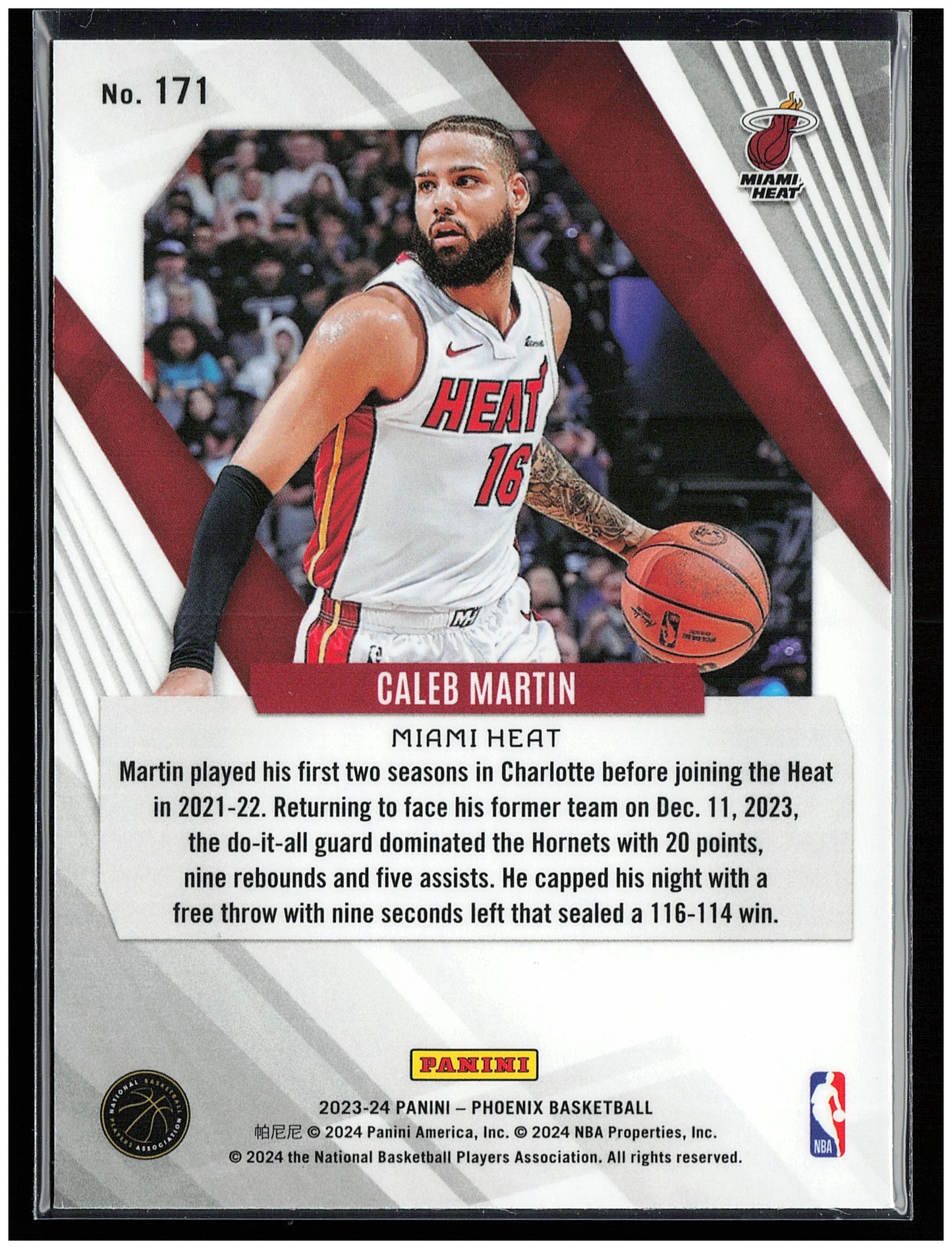 2023-24 Panini Phoenix #171 Caleb Martin