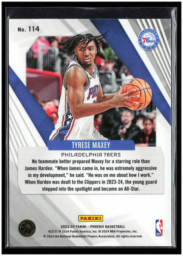 
2023-24 Panini Phoenix #114 Tyrese Maxey