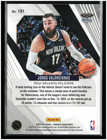 
2023-24 Panini Phoenix #191 Jonas Valanciunas