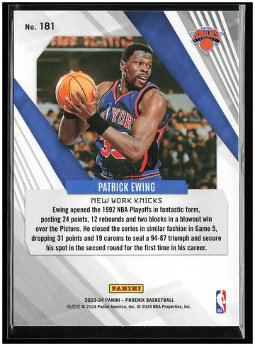 
2023-24 Panini Phoenix #181 Patrick Ewing