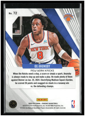 
2023-24 Panini Phoenix #72 OG Anunoby