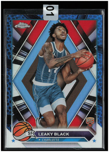 
2023-24 Topps Chrome #51 Leaky Black Blue Basketball Refractors