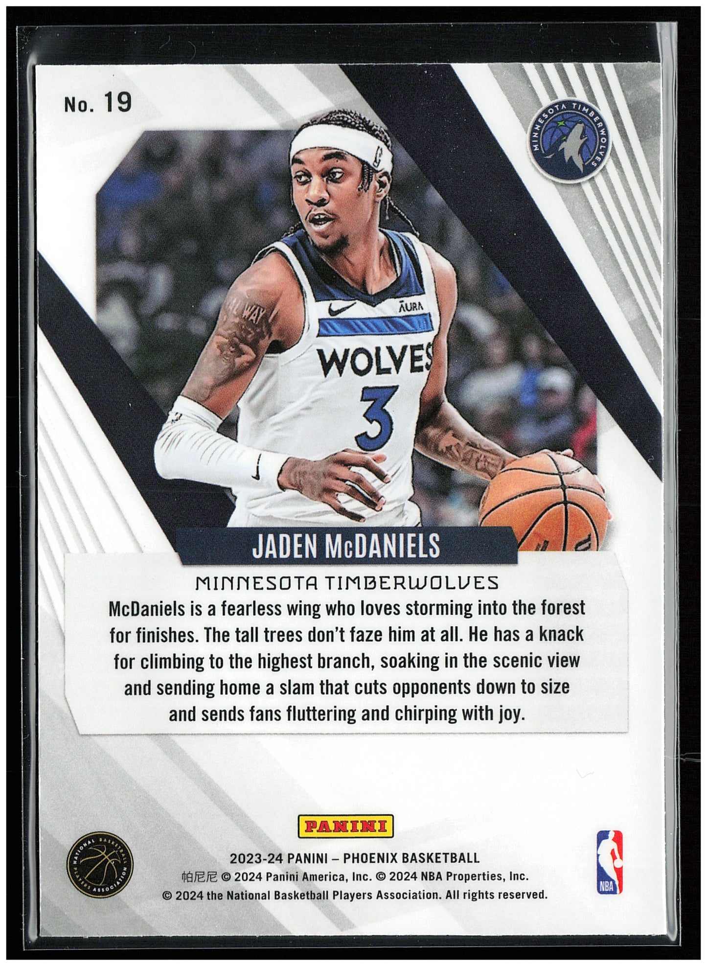 2023-24 Panini Phoenix #19 Jaden McDaniels