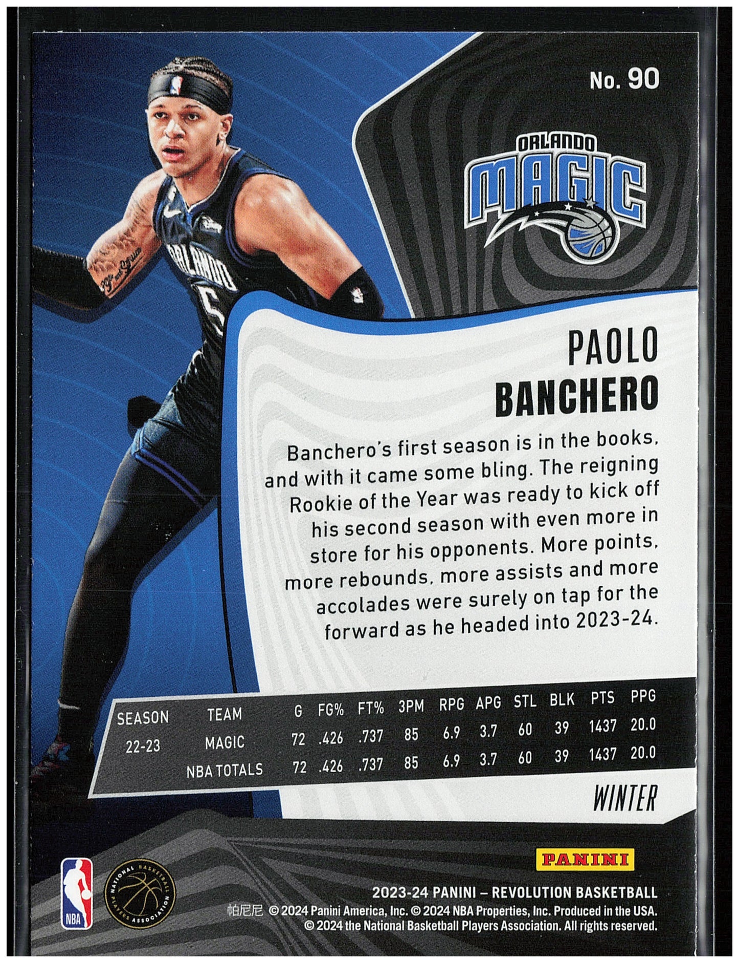 2023-24 Panini Revolution #90 Paolo Banchero Winter