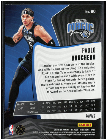 
2023-24 Panini Revolution #90 Paolo Banchero Winter
