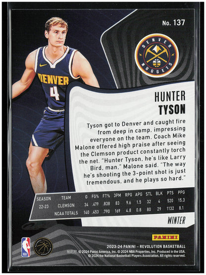 2023-24 Panini Revolution #137 Hunter Tyson Winter