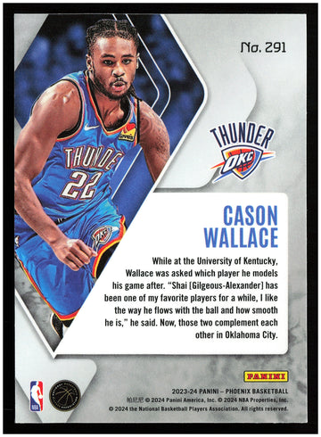 
2023-24 Panini Phoenix #291 Cason Wallace Phoenix Red Ice