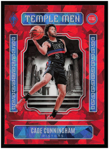 
2023-24 Panini Phoenix #9 Cade Cunningham Temple Men Phoenix Red Ice