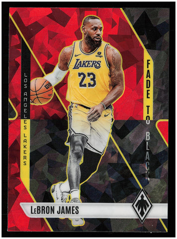 2023-24 Panini Phoenix #3 LeBron James Fade To Black Phoenix Red Ice