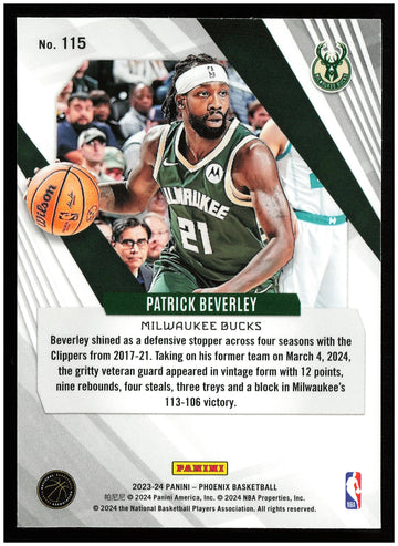 
2023-24 Panini Phoenix #115 Patrick Beverley Phoenix Red Ice