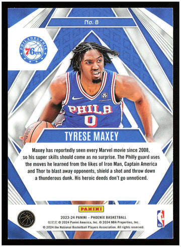 
2023-24 Panini Phoenix #8 Tyrese Maxey Paragon