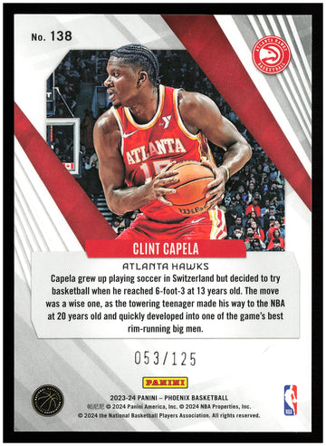 
2023-24 Panini Phoenix #138 Clint Capela Phoenix White Ice #/125