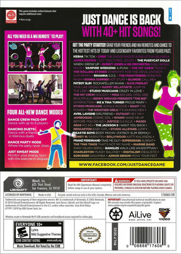 
Just Dance 2 | Wii | North America | back cover scan: Back | PriceCharting