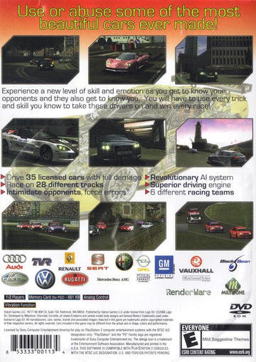 
Corvette Evolution GT | PlayStation 2 | North America | back cover scan: Back Cover | PriceCharting
