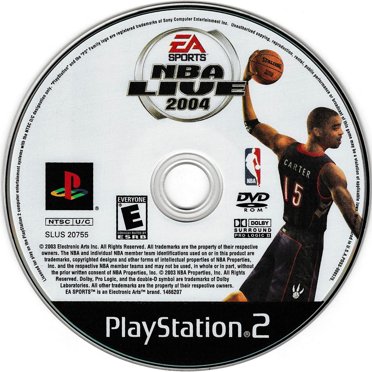 
NBA Live 2004 | PlayStation 2 | North America | physical media scan: Game Disc | PriceCharting