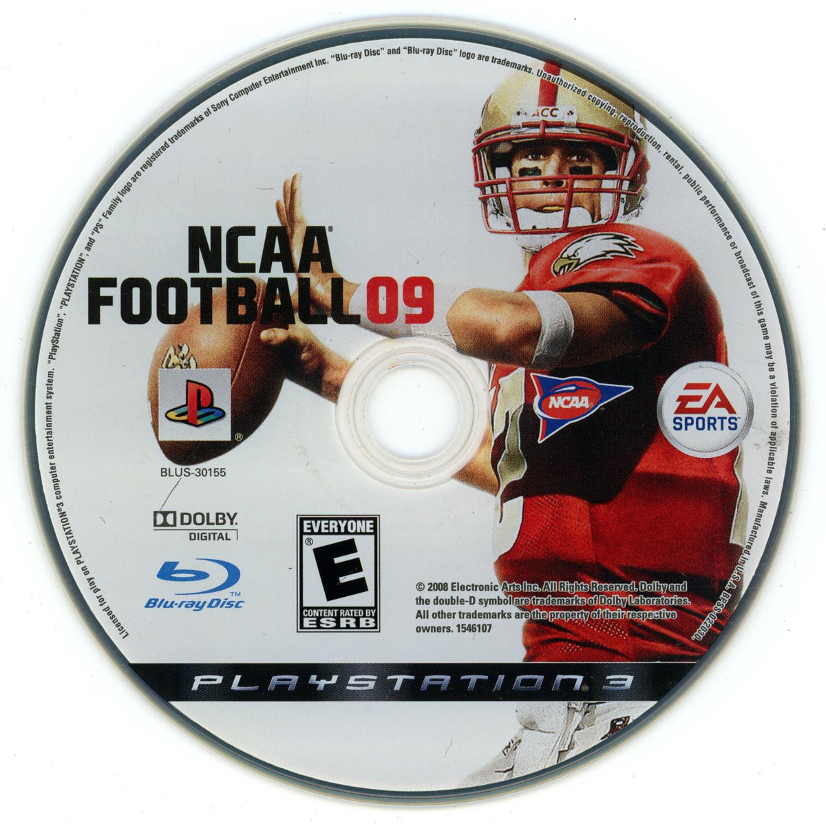
NCAA Football 09 | PlayStation 3 | North America | physical media scan: Disc | PriceCharting