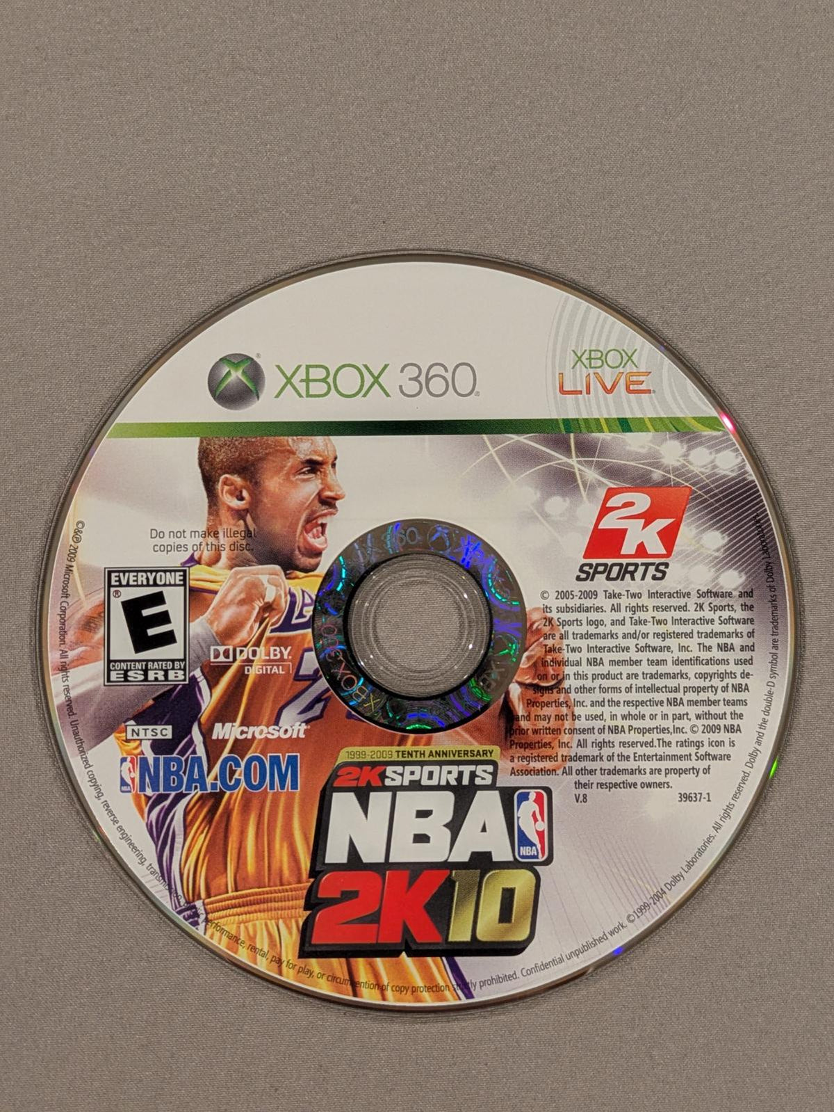 
NBA 2K10 | Xbox 360 | North America | physical media scan: Disc | PriceCharting