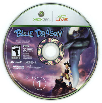 
Blue Dragon | Xbox 360 | North America | physical media scan: Disc 1 | PriceCharting
