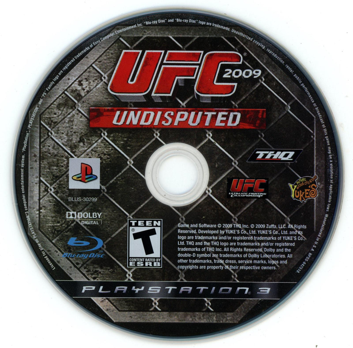 UFC 2009 Undisputed | PlayStation 3 | North America | physical media scan: Disc | PriceCharting