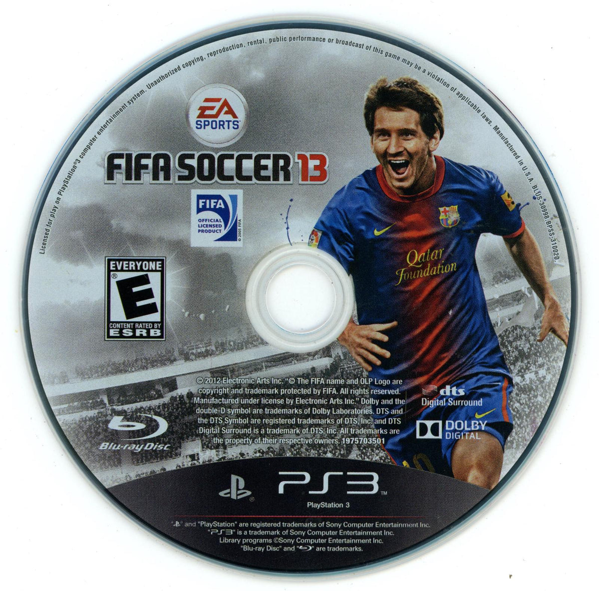 
FIFA Soccer 13 | PlayStation 3 | North America | physical media scan: Disc | PriceCharting