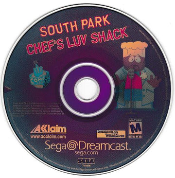 
South Park: Chef's Luv Shack | Dreamcast | North America | physical media scan: Game Disc | PriceCharting