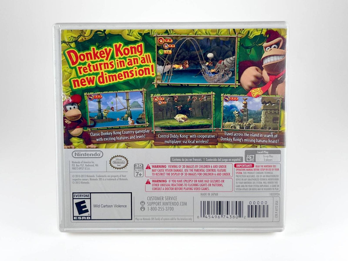 
Donkey Kong Country Returns 3D | Nintendo 3DS | North America | back cover scan: Box Back | PriceCharting