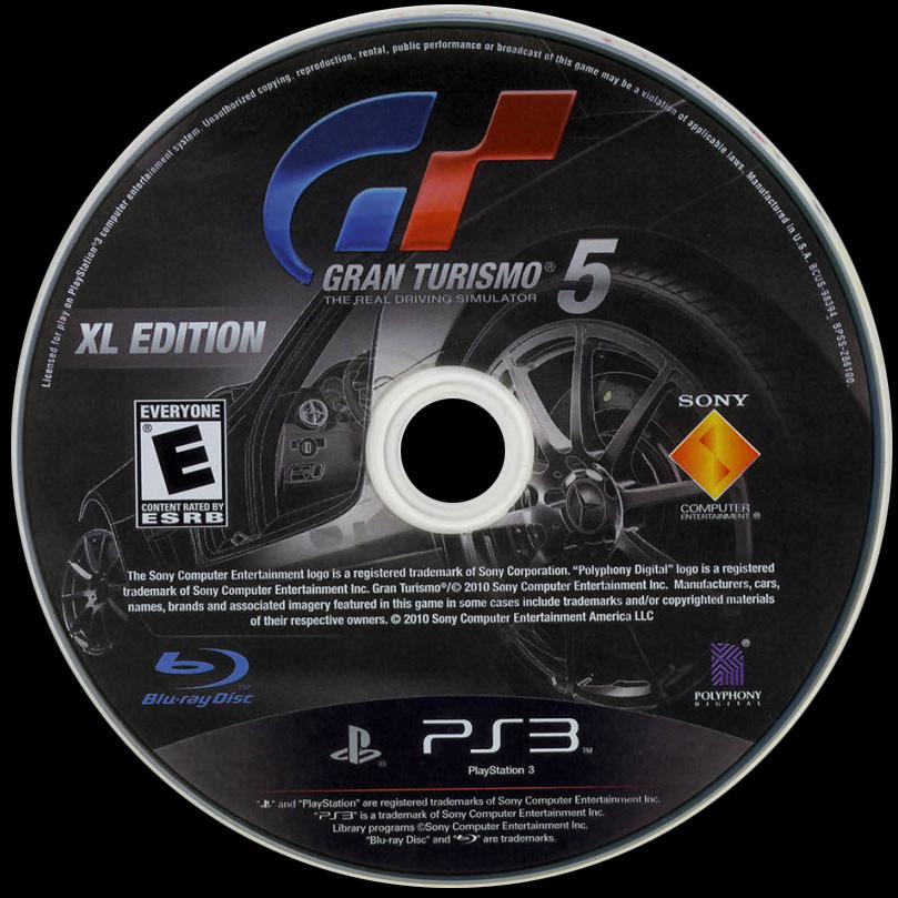 
Gran Turismo 5: XL Edition | PlayStation 3 | North America | physical media scan: Game Disc | PriceCharting