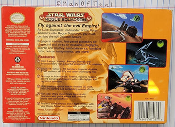 
Star Wars: Rogue Squadron | Nintendo 64 | North America | back cover scan: Box Back | PriceCharting