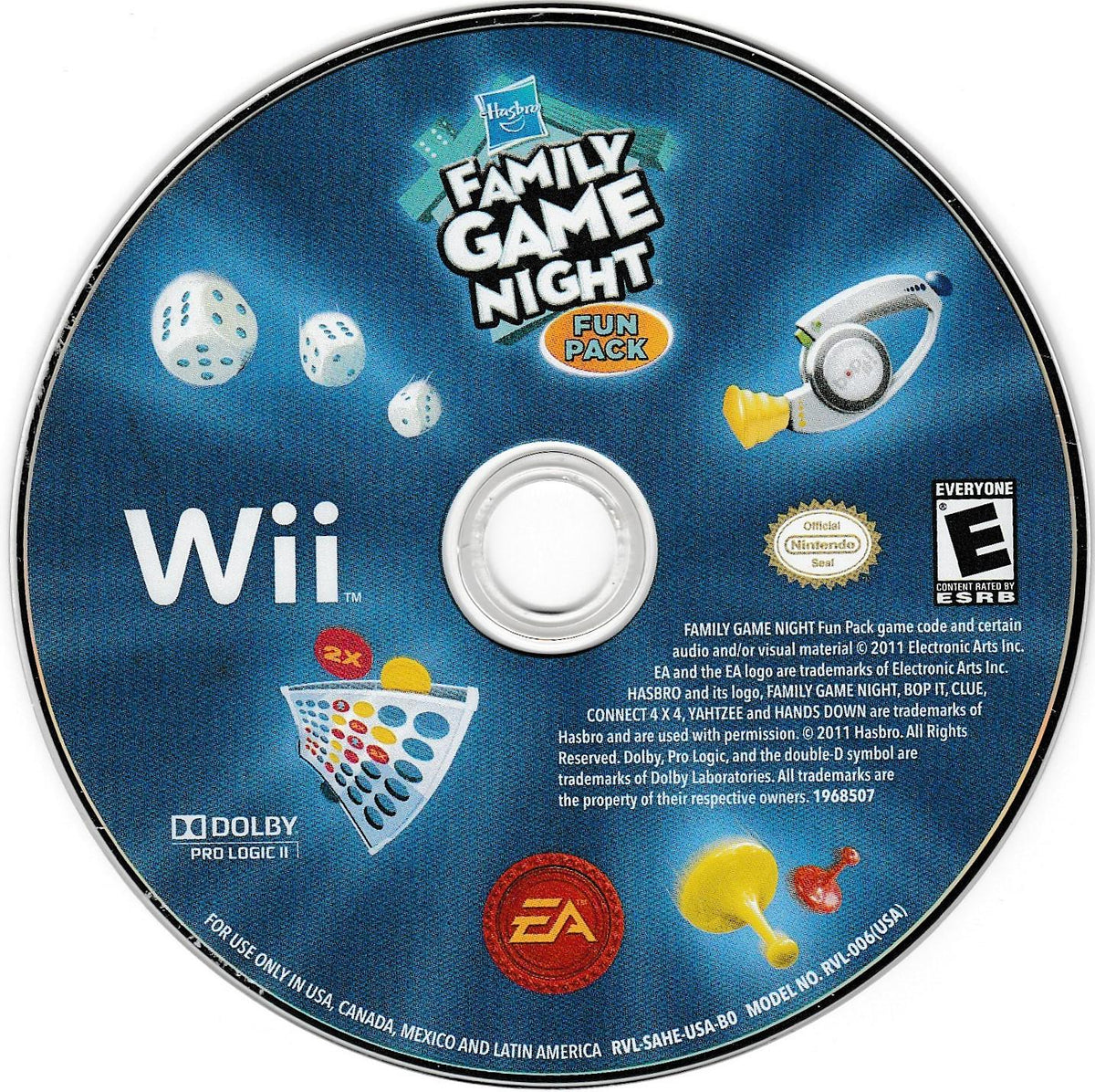 
Hasbro Family Game Night Fun Pack | Wii | North America | physical media scan: Game Disc | PriceCharting