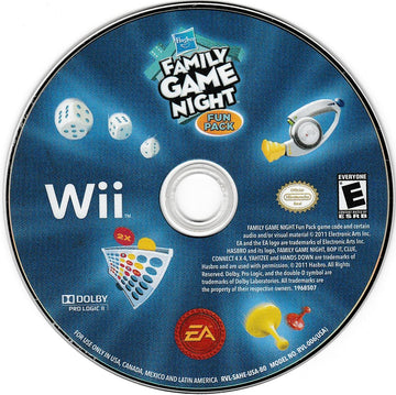 
Hasbro Family Game Night Fun Pack | Wii | North America | physical media scan: Game Disc | PriceCharting