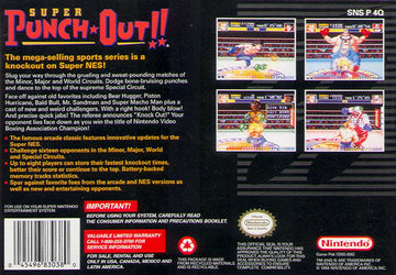 
Super Punch-Out!! | SNES | North America | back cover scan: Back Cover | PriceCharting