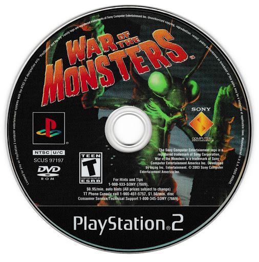 
War of the Monsters | PlayStation 2 | North America | physical media scan: Game Disc | PriceCharting