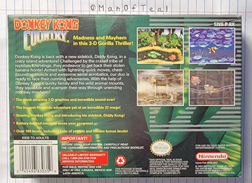 
Donkey Kong Country | SNES | North America | back cover scan: Box Back | PriceCharting