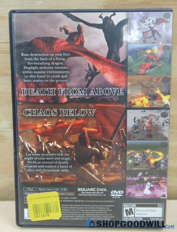 
Drakengard | PlayStation 2 | North America | back cover scan: Back | PriceCharting