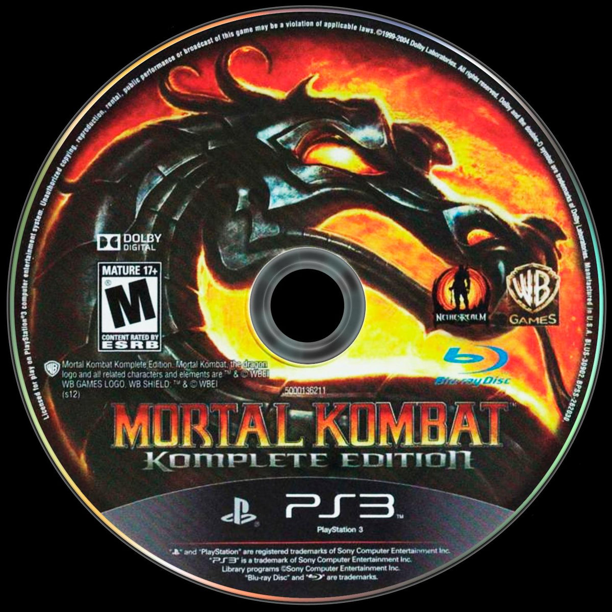
Mortal Kombat: Komplete Edition | PlayStation 3 | North America | physical media scan: Game Disc | PriceCharting
