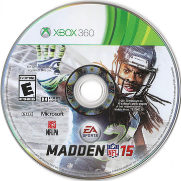 
Madden NFL 15 | Xbox 360 | North America | physical media scan: Disc | PriceCharting