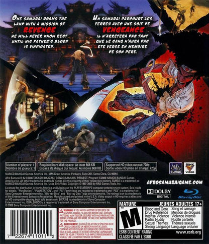 
Afro Samurai | PlayStation 3 | North America | back cover scan: Back Cover | PriceCharting