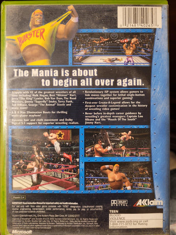 
Legends of Wrestling | Xbox | North America | back cover scan: Back Cover | PriceCharting