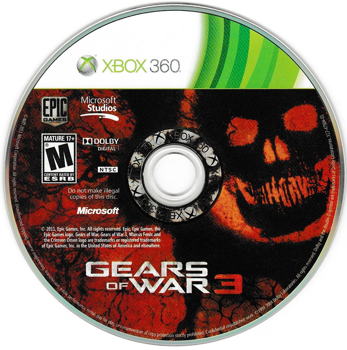 
Gears of War 3 | Xbox 360 | North America | physical media scan: Game Disc | PriceCharting
