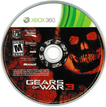 
Gears of War 3 | Xbox 360 | North America | physical media scan: Game Disc | PriceCharting