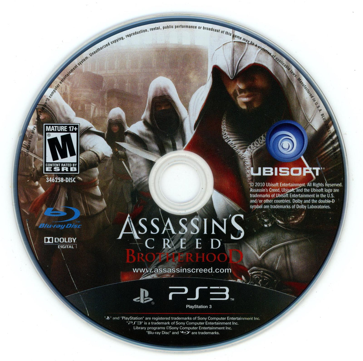 
Assassin's Creed: Brotherhood | PlayStation 3 | North America | physical media scan: Disc | PriceCharting